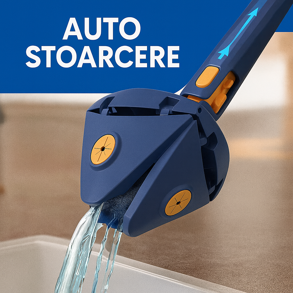 [CUMPERI 1, PRIMEȘTI 2] SuperMop® – Mop 360° cu Stoarcere Automată + Kit de Rezerve CADOU (LICHIDARE DE STOC)