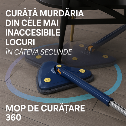 [CUMPERI 1, PRIMEȘTI 2] SuperMop® – Mop 360° cu Stoarcere Automată + Kit de Rezerve CADOU (LICHIDARE DE STOC)